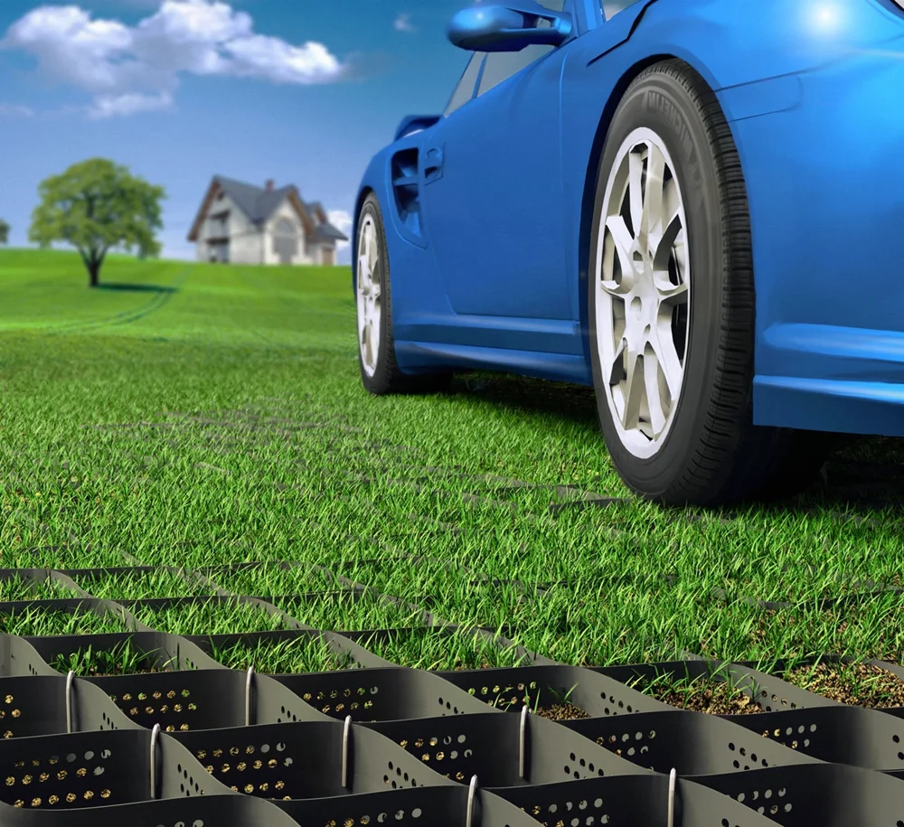 Высокая интенсивность 150 мм черный/зеленый пластик Hdpe Geocell волокна для дороги железной стопорной