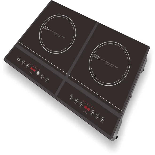Digital 3600W Twin Induction Hob /Double Electric Cooking Hob in Black