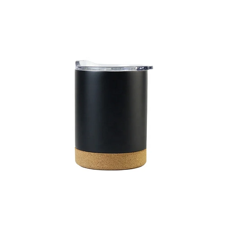 CL1C-E373-D Comlom 12oz Stainless Steel Double Wall Cork Base Tumbler Cups Travel Mug