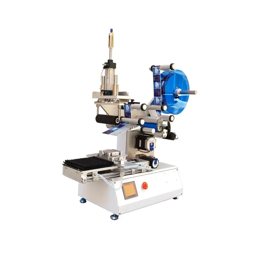 Safe Rolling labeling of circular equipment Electric label veneer Semi automatic roller machine
