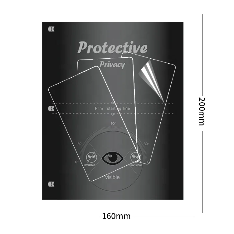 Anti Peep Espion Spy Lamina Privacy Sheet Tpu Screen Protector Clear Soft Hydrogel Films For Cutting Machine