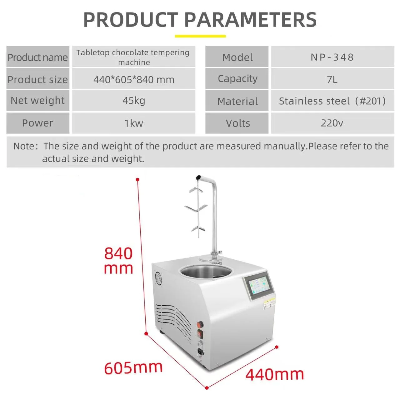 7L Commercial Chocolate Thermostat Melting Furnace Spray Machine Ice Cream Spray Equipment