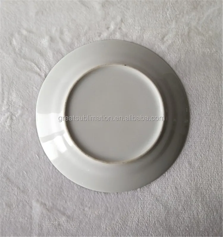 8' Customized round Sublimation Ceramic Plates Classic Design for Parties Sustainable Printing Decoration Dish
