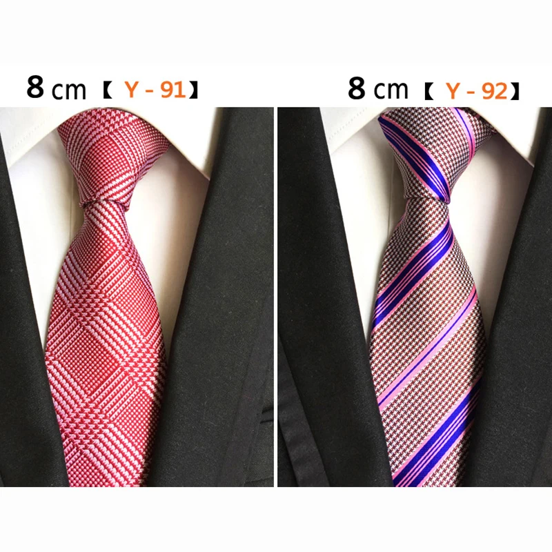 100 Styles Wholesale 8cm Silk Woven Jacquard Neckties Gravatas for Men Tie Wedding Formal Party Mens Neck Ties