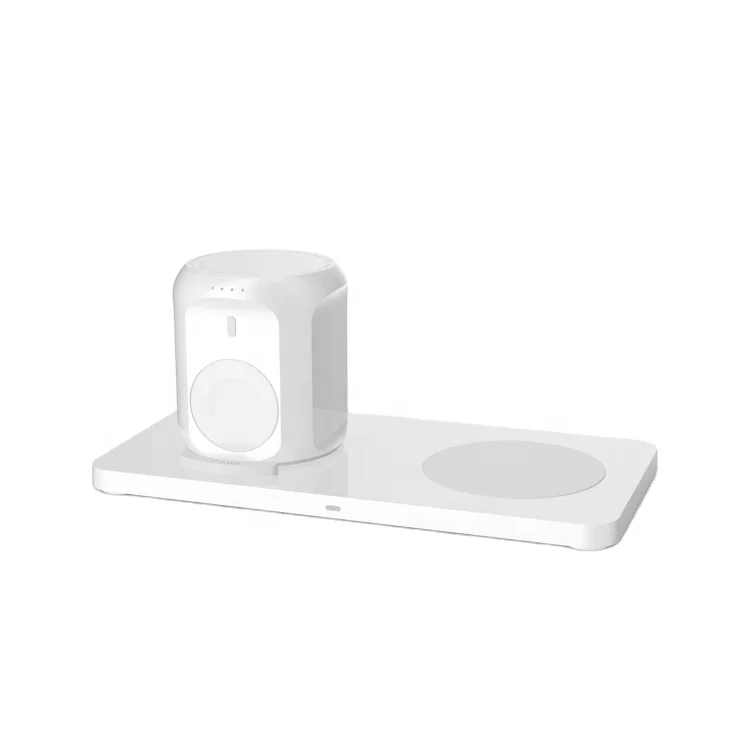 
 TRUSDA WP15 Оригинальное Беспроводное зарядное устройство Стенд power bank 2 в 1 для iPhone и iWach прошли сертификаты ce rohs fcc mfi  