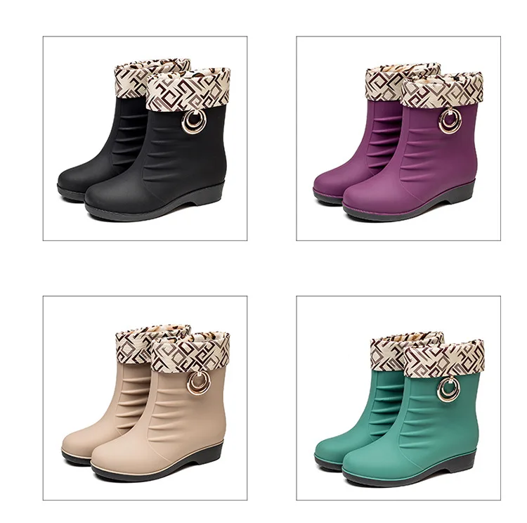 New Product Ideas 2023 Non Slip Waterproof Rain Boots Short Tube Rain Boots Women Shoes Waterproof