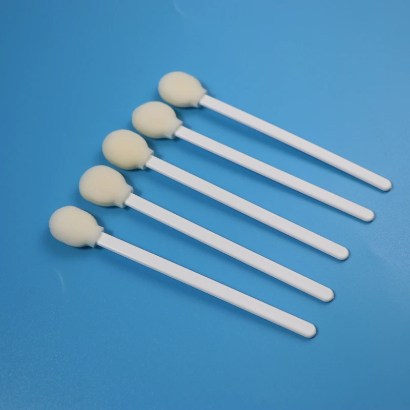 708 Disposable White PP Stick Big Round Sponge Medical Foam Swab Applicator