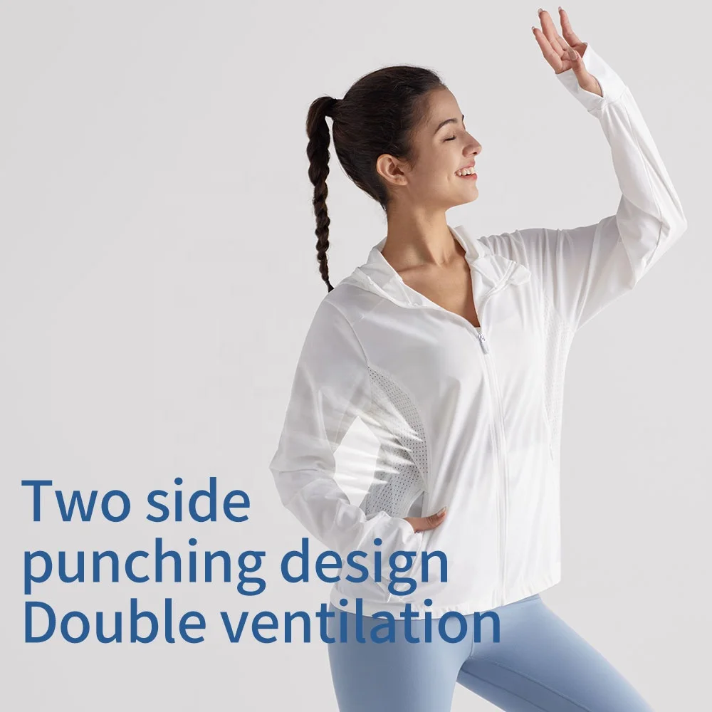 New Fashion UPF50+ Anti UV Thumb Holes Jacket Breathable Quick dry Summer wear Sun protective Clothing