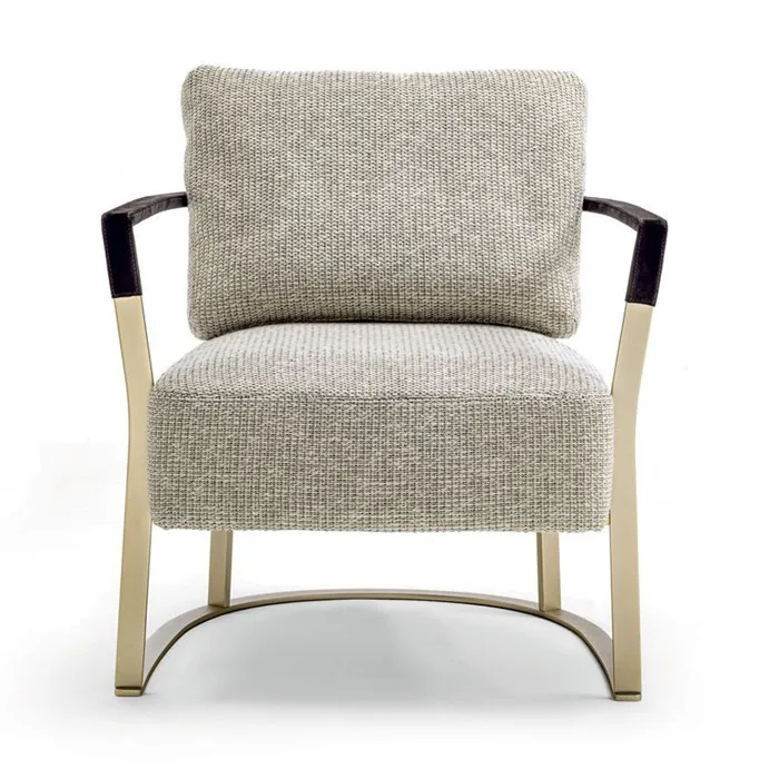 Comfortable Luxury Bedroom Furniture Lobby Fabric Velvet Dining Hotel Arm Chairs