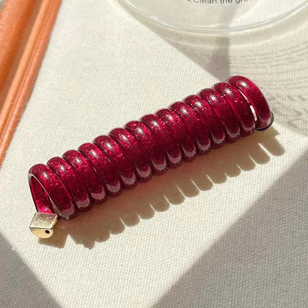 2024 new sweet day scurry high elastic braid durable rubber band bubble braid fluorescent bright color point straight phone line