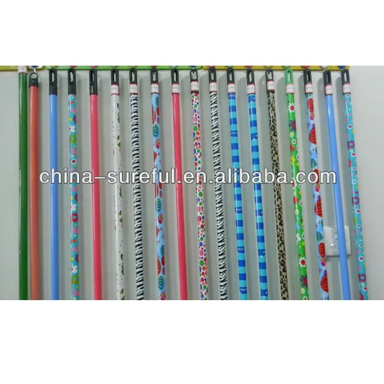 
High Quality Colored PVC Pipe Iron Metal Coated Pipe PVC Handle Broom Stick 