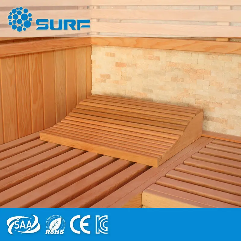 Sunrans solid wood 2 person dry steam sauna room with electric stove for indoor use