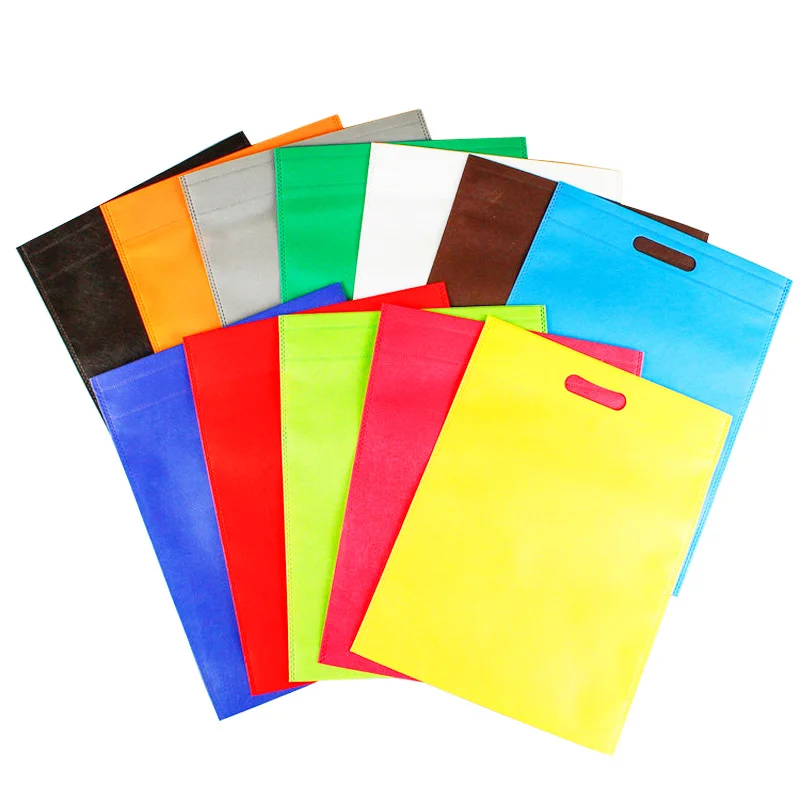 Hot selling biodegradable non woven reusable d cut storage shopping bag