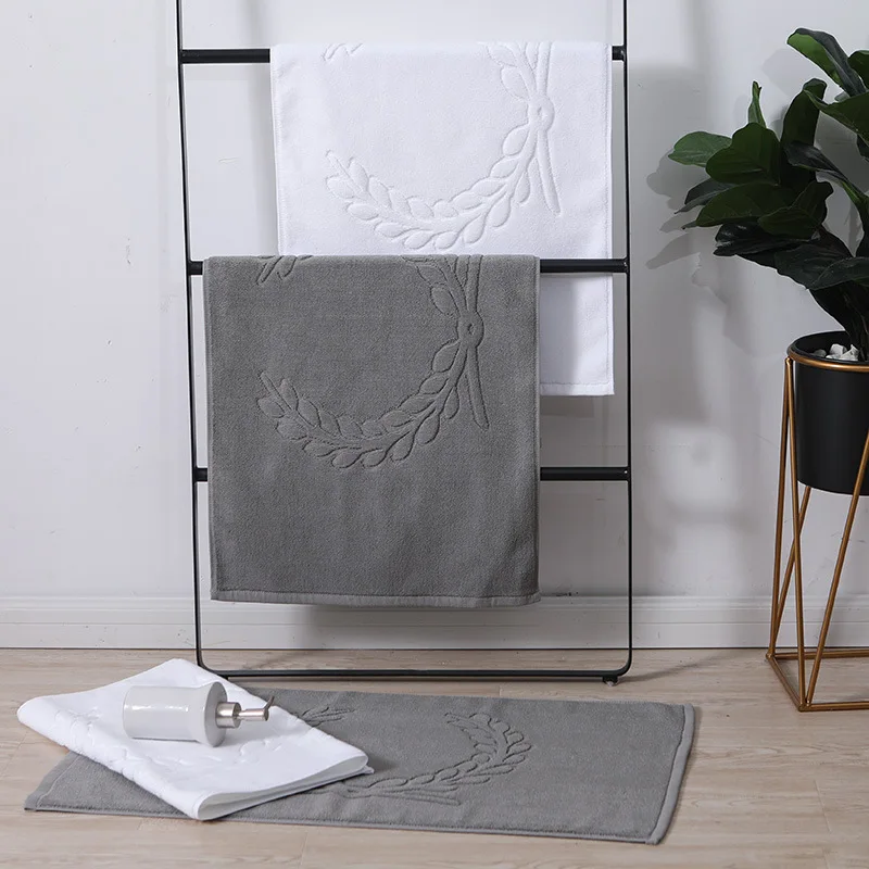 5 Star Hotel Cotton Bath Mat Non-slip Hotel Bathroom Bath Floor Mat