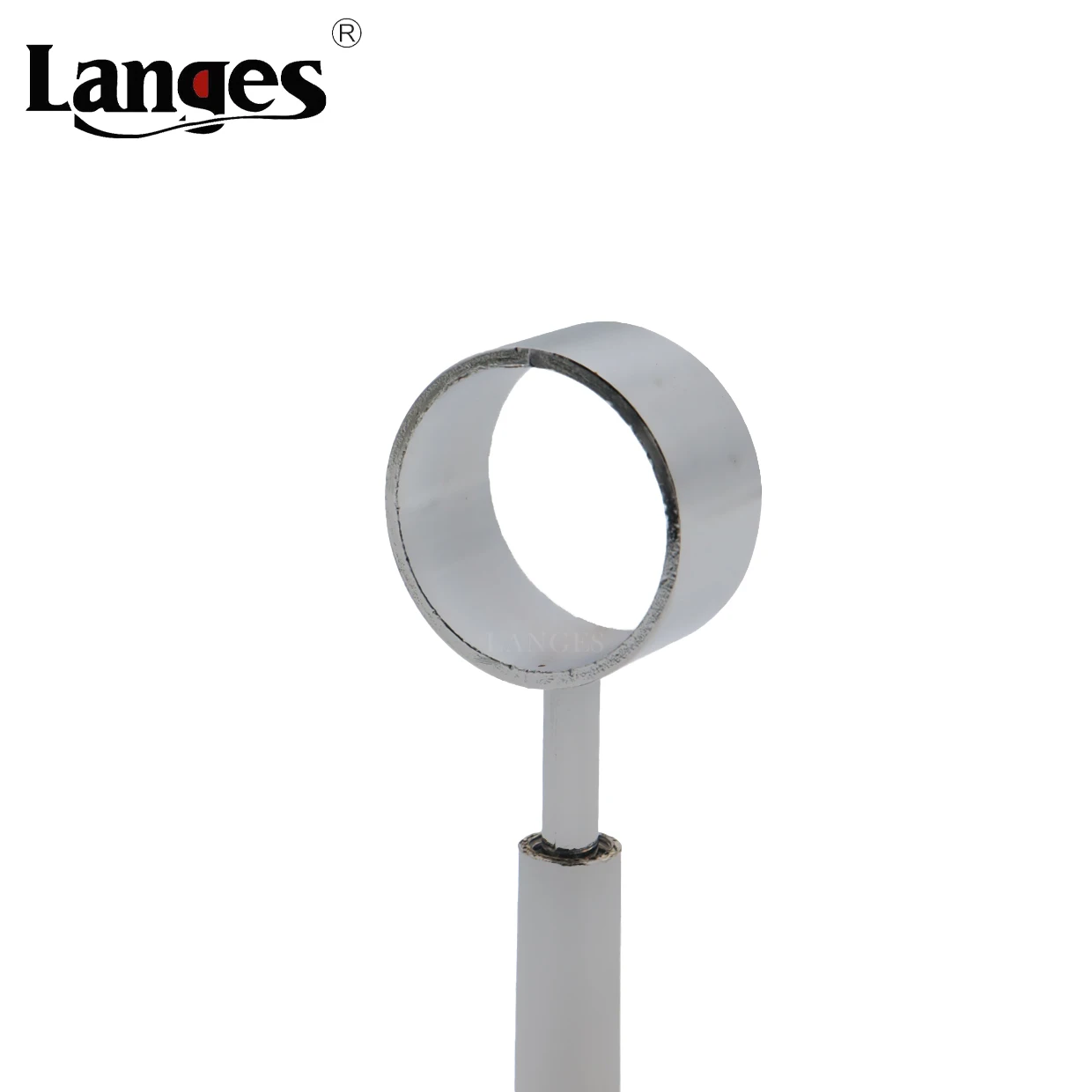 Adjustable Stainless Steel Ceiling-Mount Round Head Bracket Wardrobe Pipe Closet Flange Holder