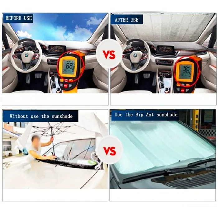 Outdoor folding PE bubble  printed car front windshield sunshades