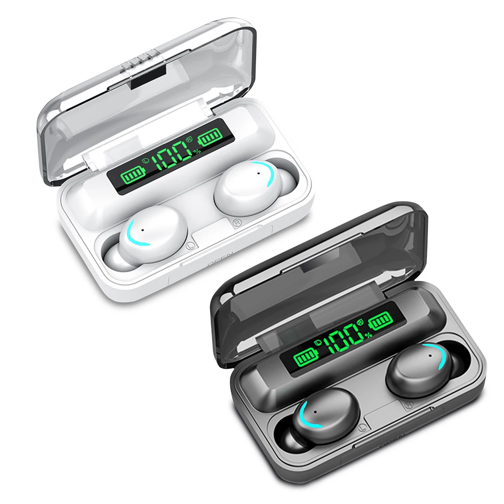2022 Original F9 Tws Headphones 9D LED Display Hi-Fi Stereo Waterproof In-Ear Headphones BT 5.0 Wireless Earbuds F9-5