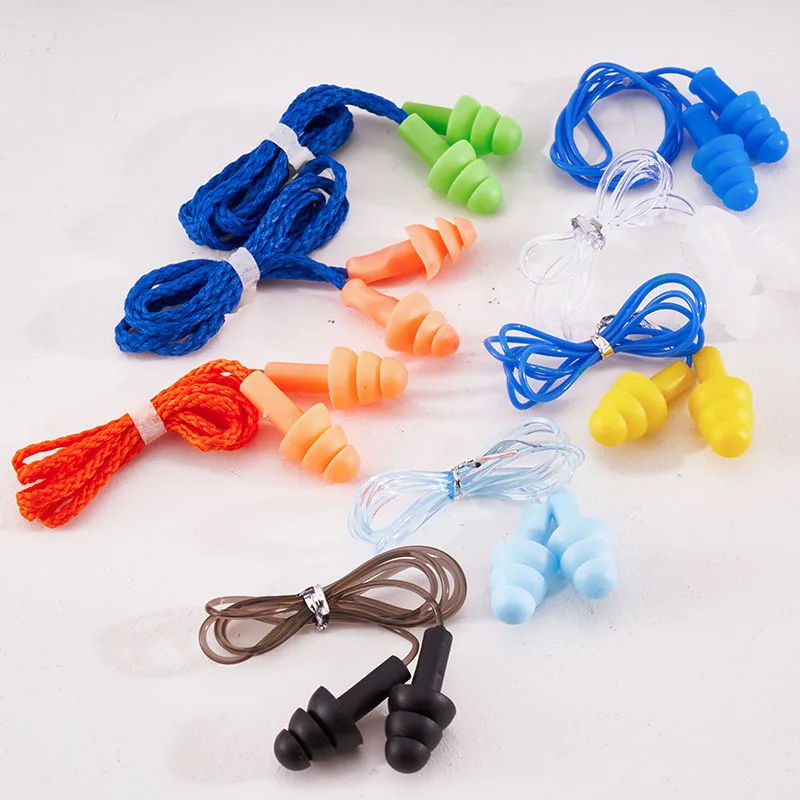 Hot Selling Cheap Soft PVC Earplugs Reusable Ear Plugs Sleep Swimming Noise Reduction Earplugs