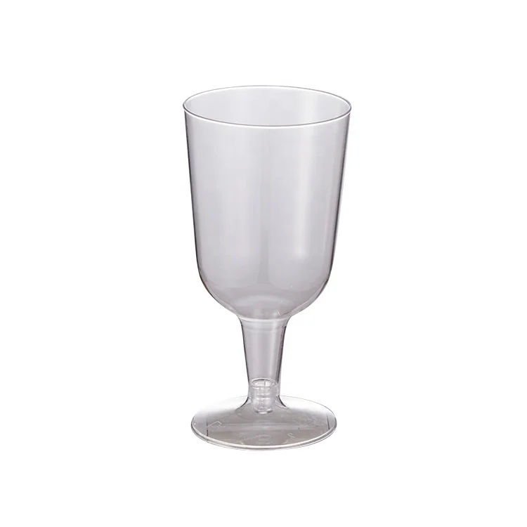 Xueli 7Oz Premium Clear Hard Plastic Fancy Wine Cups Rose Gold Rimmed Disposable Glasses Wedding Party Champagne Flutes Copas