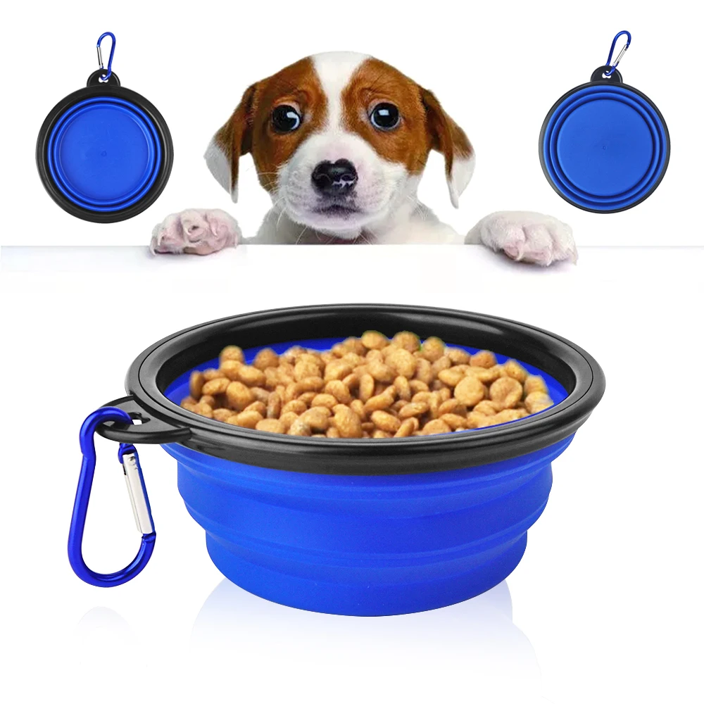 350ML 650ML 1000ML Eco Friendly Pet Feeding Bowls Waterproof Travel TPE Silicone Collapsible Dog Cat Water Bowl