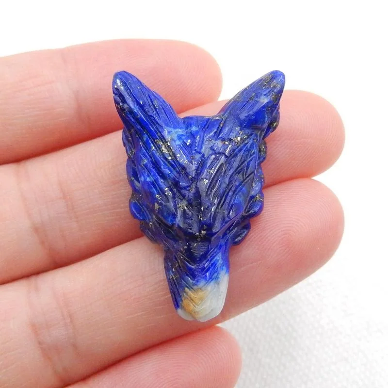 Custom Sizes Wolf Head Gemstone Carvings Gemstone pendant, Loose Gemstones Natural Gemstones, Loose Gemstones for Jewelry Making