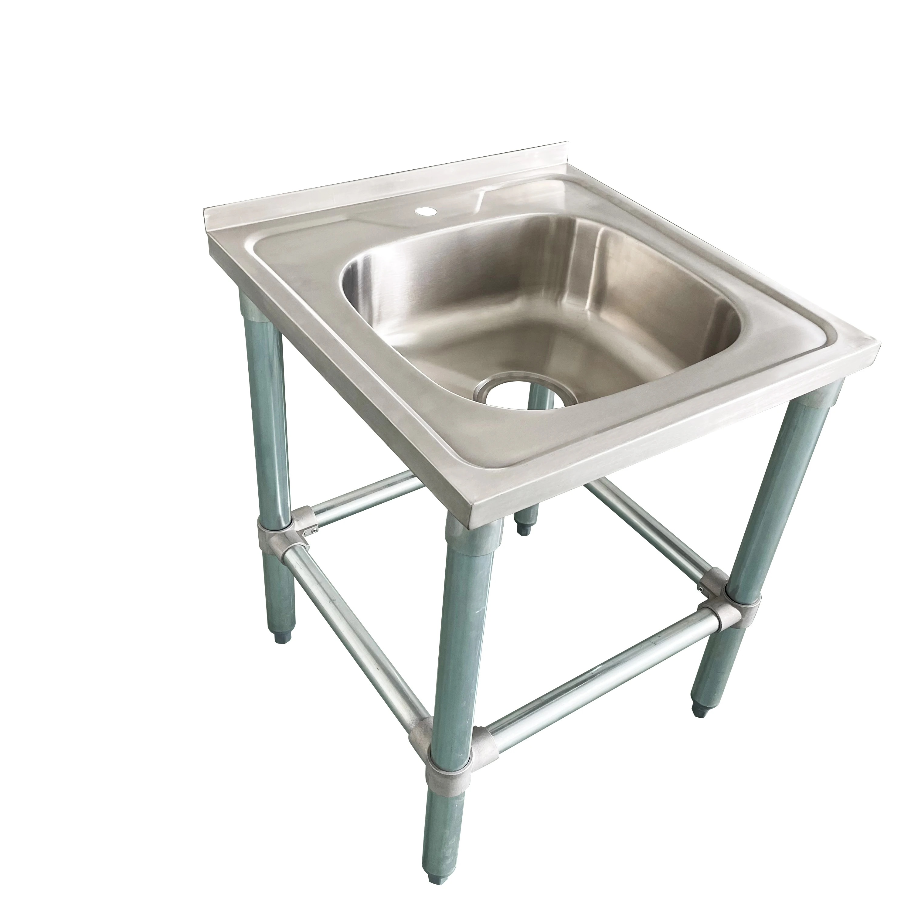 Jincheng  NSF Durable Stainless Steel one bowl for kitchen knock down commercial with legs hand sink