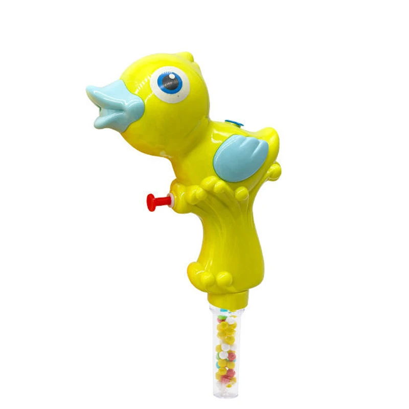 china wholesale plastic duck water gun kids empty candies with toys sweet
