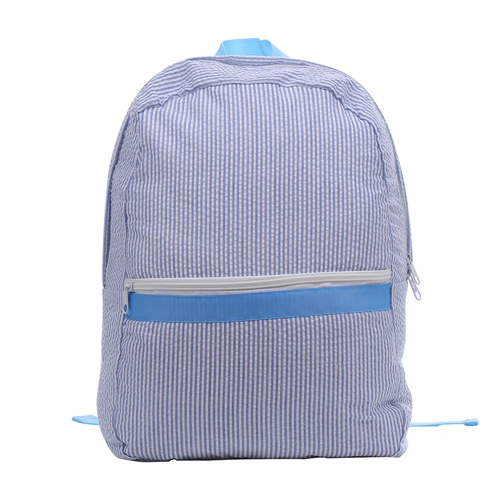 Embroidered Customized Kindergarten Kids Seersucker Mini Toddler Backpack