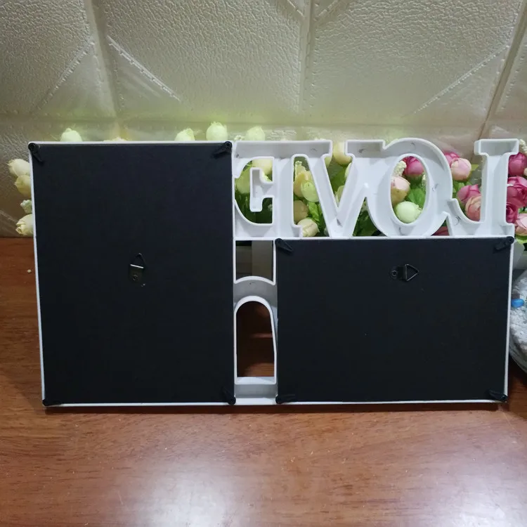 America market Opening Plastic Wall Hanging Word Love Photo Collage Frame Wedding Decorative Multiple Photo frame