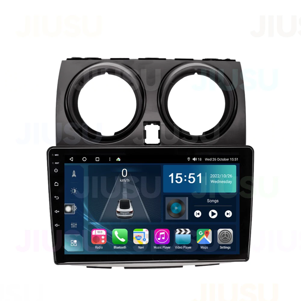 Автомагнитола Android 12 GPS DVD-плеер стерео мультимедийная аудиосистема для Nissan Qashqai J10 2007-2015 с Carplay DSP DAB