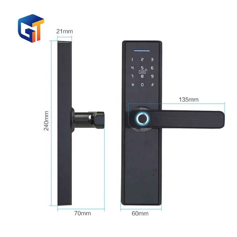 G-Tech plus Smart Home Bedroom Door Lock Security Intelligent Lock With Tuya APP Password RFID Door Lock