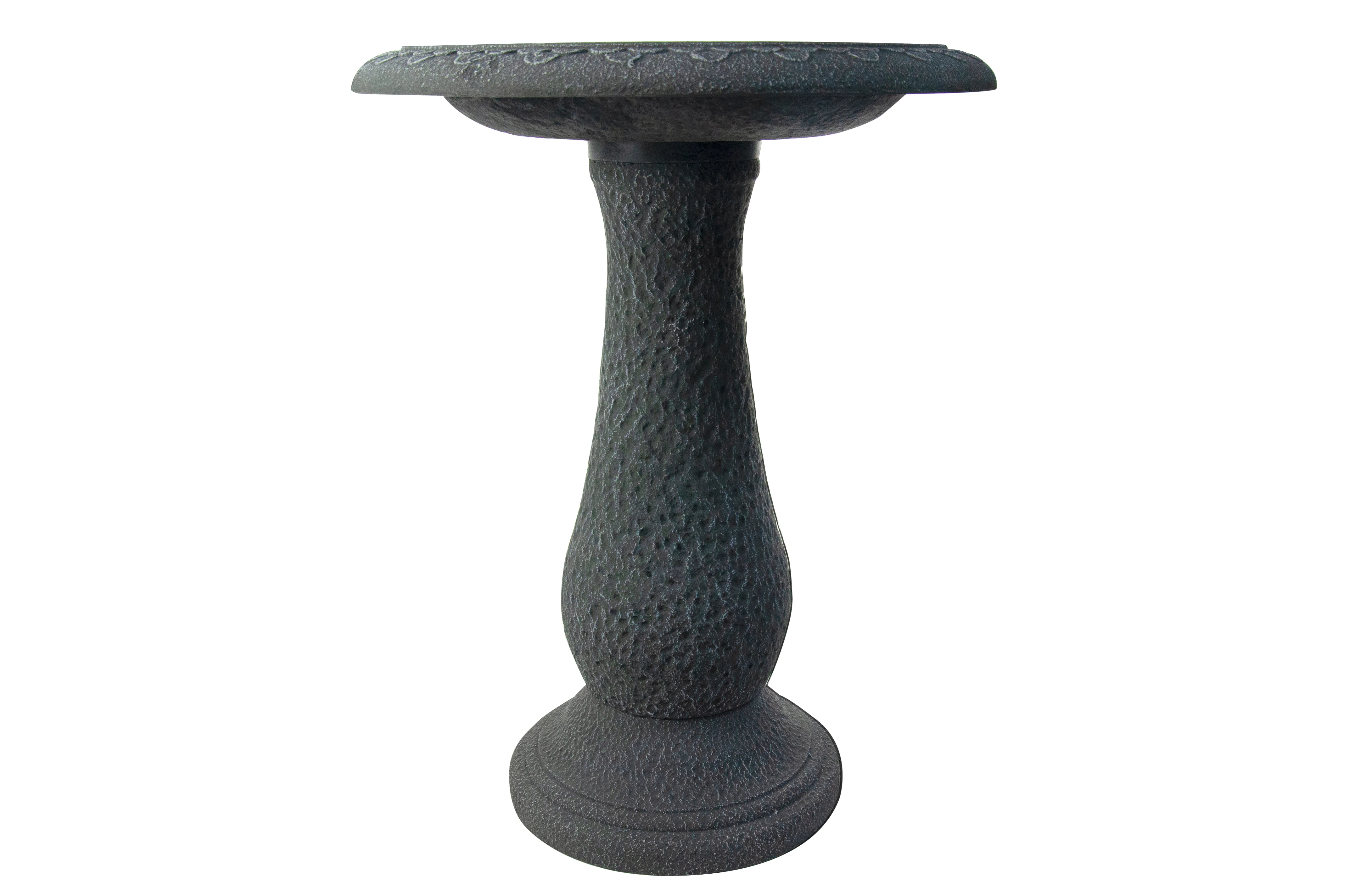 Bird bath Outdoor Lightweight Bird bath for Garden with Antique Flower Bird bath Used in Outside Patio Pond Green