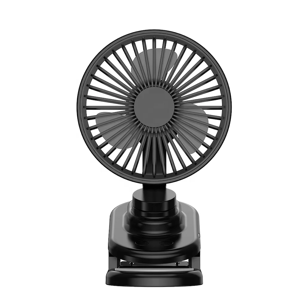 
Clip on Battery Operated Fan for Camping Travelling Mini USB Portable Fan for Baby Stroller with Rechargeable 2500mA Battery 