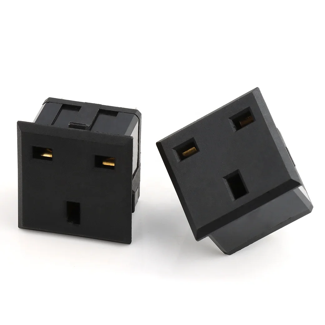 UK Standard 3 pins 13A 250V Inlet Industrial AC Power Socket AC-023 AC receptacle SOCKET