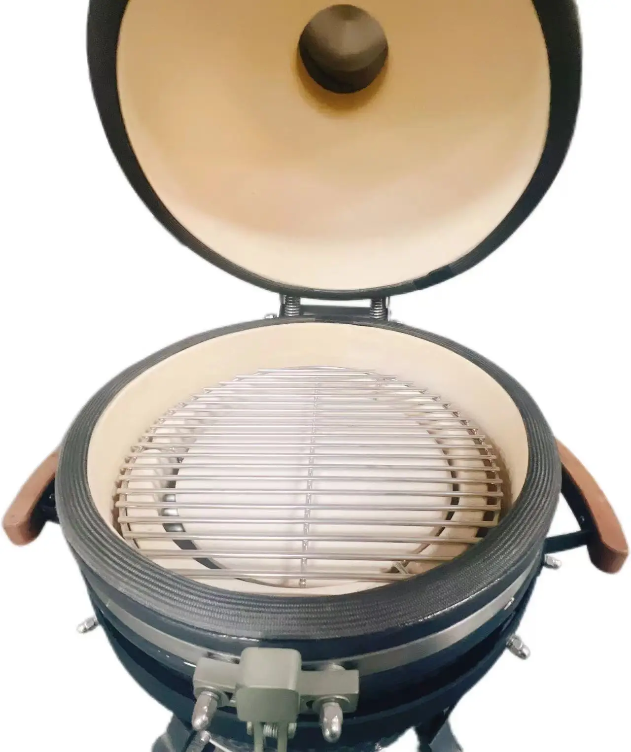 MCD 16Inch Kamado BBQ Grill Stand Bimetal Thermometer Barbecue Grill Outdoor Garden BBQ Grill  wh