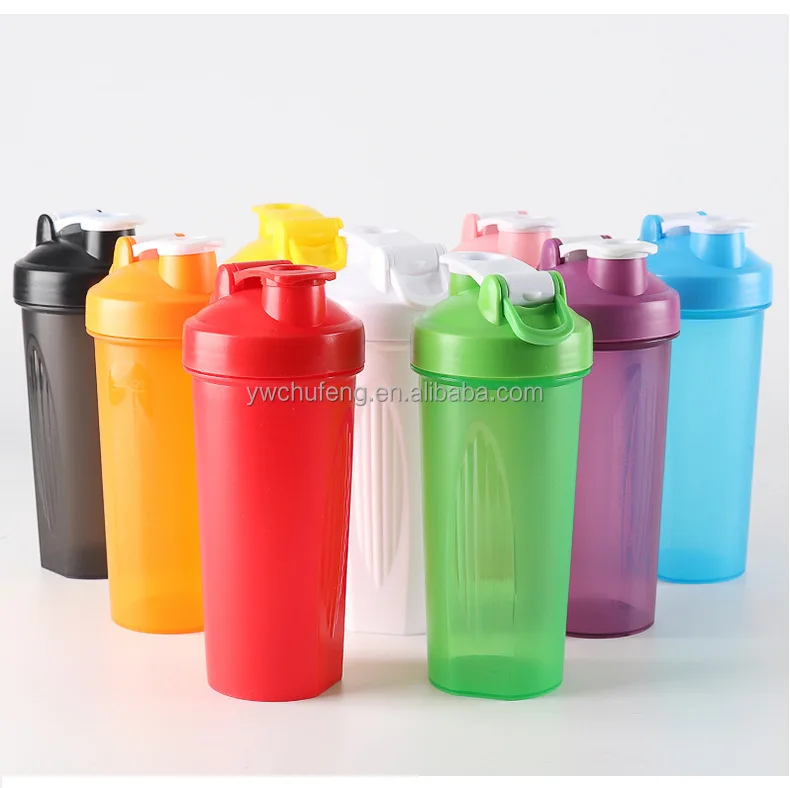 2023 Hot Sale BPA Free 600ML Protein Shaker Bottle Custom Logo Fitness Gym Water Bottle Plastic Bottle