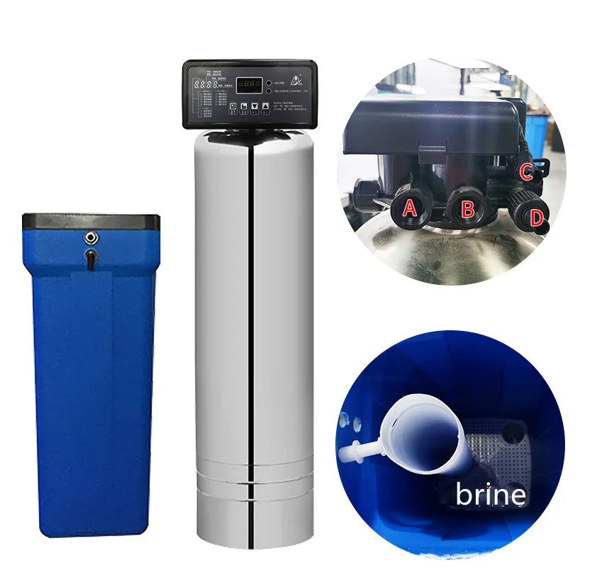 household Customize Ion Exchange Resin wholesale bathroom water softener for shower With Brine Tank