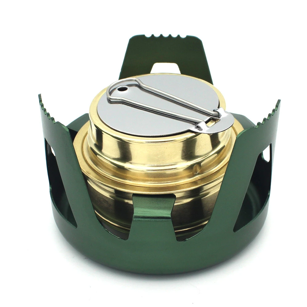 NEWest Safe Mini Portable Mini Aluminium Alloy Brass Burner for Outdoor Camping Hiking Backpacking Picnic Alcohol Stove Burner
