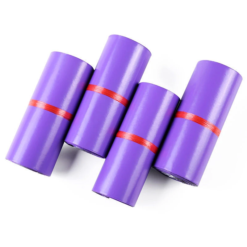 Custom eco friendly poly white pink purple mail shipping envelope poly mailers courier mailing packaging bags