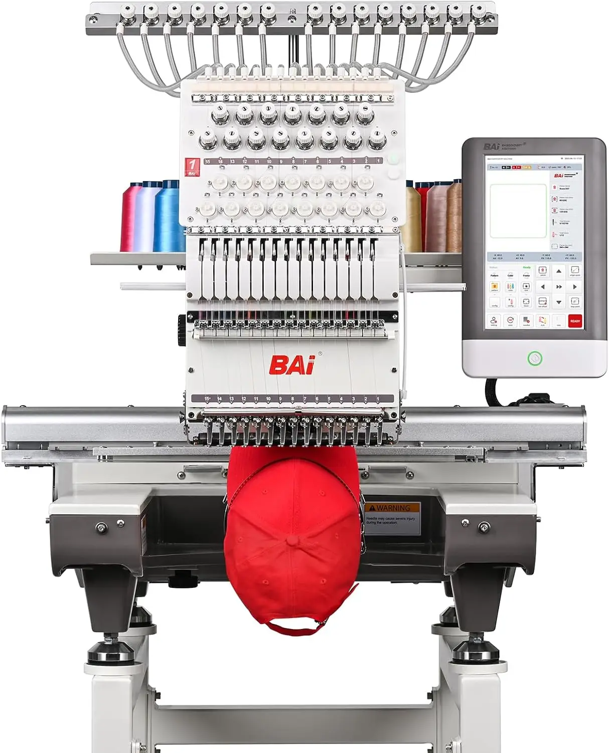 BAI THE MIRROR High Speed Single Head 15 Needle Computerized Multifunction Household Embroidery Machine For Beginners