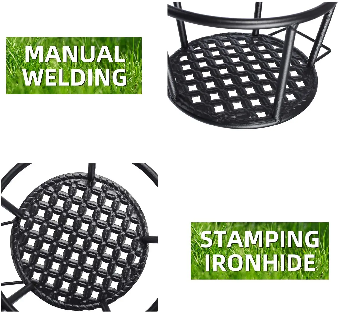 Outdoor Plant Stand, 3 Pack Indoor Plant Holder Stand, Mid Century Modern Plant Stand for Patio Garden, Corner Balcony, Living