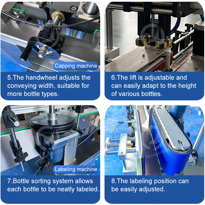OCEAN Commercial Water Bottling Machine Production Line Whiskey Beer Bottle Fill Plant