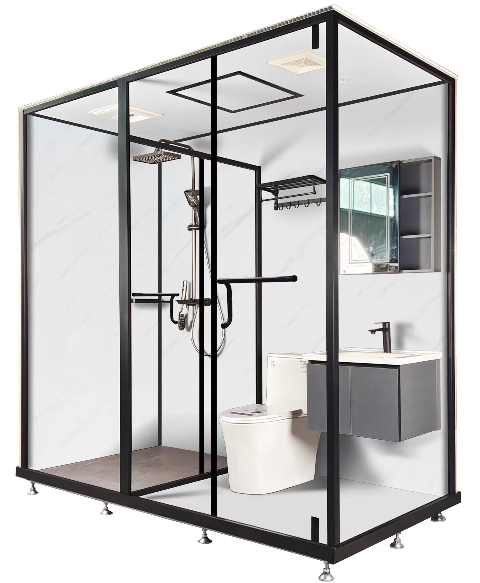 Home Hotel Bathroom Prefab Modular Pod Prefabricated Units Shower Toilet Cabin