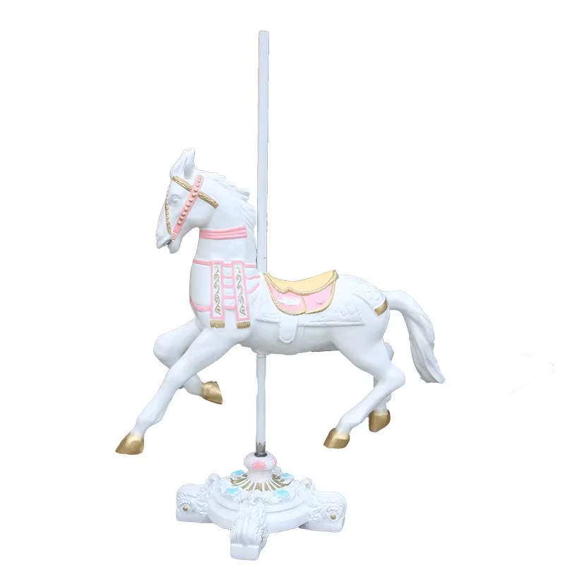 Garden Sculpture Standing Full Sized fiberglass Carousel Life Size Statues Animals merrygoround Antique carousel Horse Statue