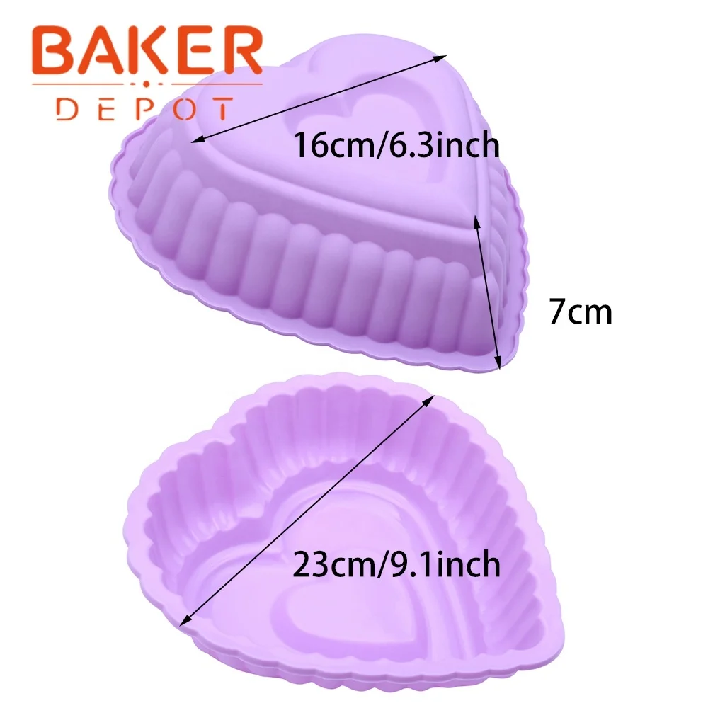 Heart Shape  Big Cake Mold Silicone Molds for Chocolate Heart Non-Stick Cake Pan