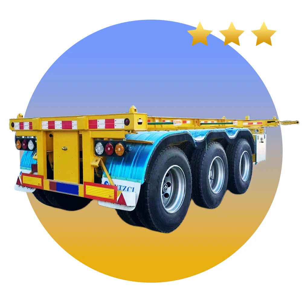 Hot sale 2 axle 3 axle 20/40ft container chassis shipping container trucks lowboy trailer chassis