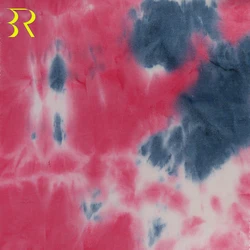 2021 Customized  Knitting Printed 97%P 3%SP Coarse clothing Tie-dyed Fabric for Polo Shirt