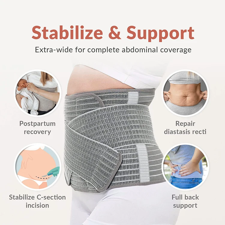 Best Selling postpartum slimming belly band C Section Recovery Must Haves Abdominal Binder Post Surgery Belly Wrap