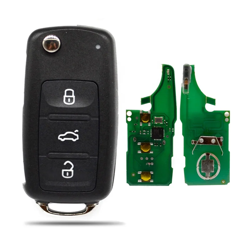 Автомобильный брелок DMKEY 5K0837202AD 3 кнопки ID48 чип 434 мГц для Volkswagen VW Passat Polo