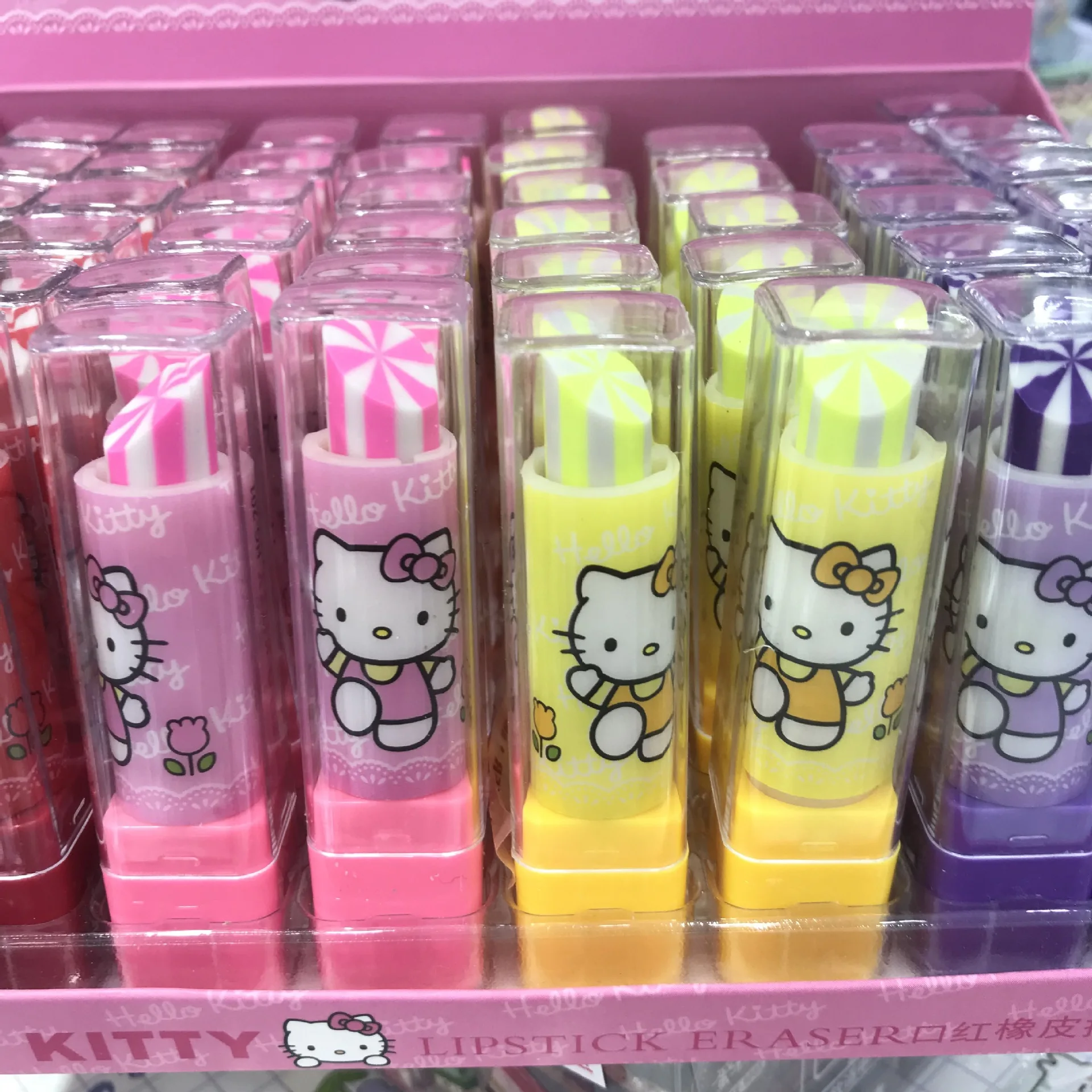 School Stationery Melody Lipstick Eraser, Lipstick Kuromi Eraser, Cartoon anime Princess lipstick eraser
